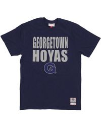 Mitchell & Ness - Tops ,Blauw ,Katoen Georgetown Hoyas Basketball Tee - Lyst