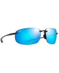 Maui Jim - Polarisierte sonnenbrille hookipa xlarge matt blau - Lyst