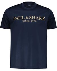Paul & Shark - Besticktes Logo Baumwoll-T-Shirt - Lyst