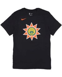 Nike - Nba City Edition Logo Tee Schwarz - Lyst