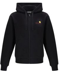 Carhartt - Katoenen Hoodie Met Rits En Zakken - Lyst