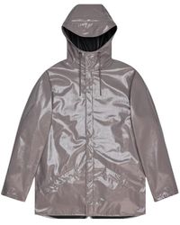 Rains - Jassen ,Paars ,Polyester Long Jacket W3 - Lyst
