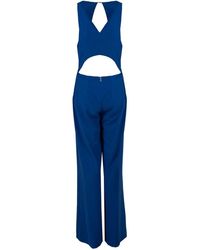 Patrizia Pepe - Jumpsuits & Playsuits ,Blauw ,Elegante Jumpsuit Met Achterdetail - Lyst