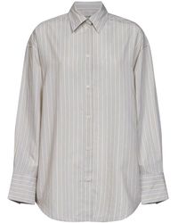 TOTEME - Oversized Gestreept Shirt - Lyst