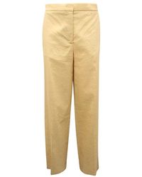 Pinko - Broeken ,Bruin ,Leer Jacopone Wide Leg Broeken - Lyst