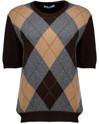 Prada - Rundhals-Strickpullover - Lyst