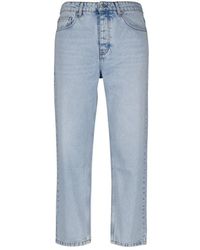 Ami Paris - Gerade bein denim jeans blau gewaschen - Lyst
