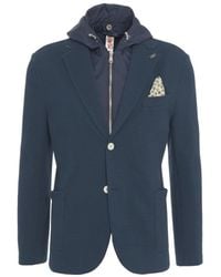 Bob - Blaue Blazer Jacke Mit Kapuze - Lyst