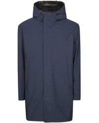 Herno - Jassen ,Blauw ,Polyester Parka Keystone - Lyst
