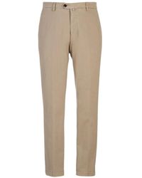 BRIGLIA - Slim Fit Katoenen Broek - Lyst