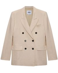 MSGM - Jassen ,Wol Double-Breasted Blazer - Lyst