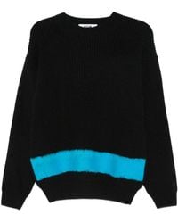 MSGM - Truien & Vesten ,Zwart ,Wol Maglia Truien - Lyst