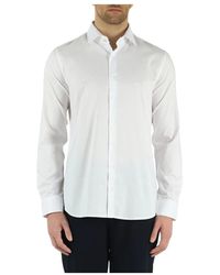 Michael Kors - Camicia in cotone slim fit con ricamo logo - Lyst