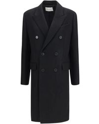 Ami Paris - Jassen ,Zwart ,Wol Double-Breasted Wool Coat - Lyst