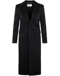 Saint Laurent - Zwarte Satijnen Jas Aw23 - Lyst