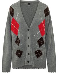 PINKO - Truien & Vesten ,Grijs ,Bristol Cardigan Arg - Lyst