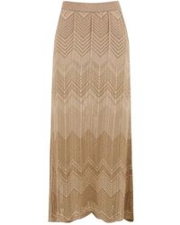 Akep - Rokken ,Polyester Zig Zag Rok - Lyst