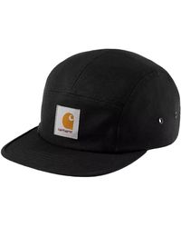 Carhartt - Schwarze canvas-kappe mit flacher spitze - Lyst