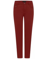 Cro - Broeken ,Rood ,Katoen Winter Rood Suzanne Broek Met Rits Detail - Lyst