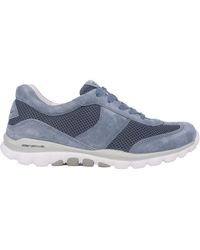 Gabor - Schoenen ,Blauw ,Suède Rollingsoft Sneakers - Lyst