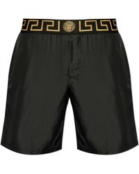 Versace - Zwembroek Met Greca Tailleband - Lyst