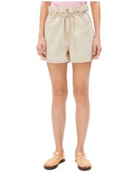 ARMEDANGELS - Korte Broeken ,Grijs ,Denim Shorts Met Strikceintuur - Lyst