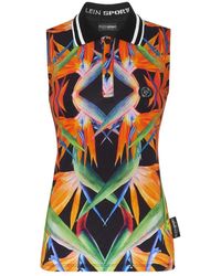 Philipp Plein - Fitness ,Veelkleurig ,Katoen Polo Shirt Ss - Lyst
