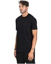ARMANI EXCHANGE - Schwarzes T-Shirt Mit Kurzen Ärmeln Und Jacquard-Logo - Lyst