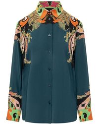 Etro - Overhemden ,Blauw ,Shirts - Lyst