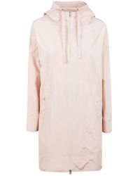 Herno - Jassen ,Roze ,Waterdichte Jas Met Capuchon En Dubbele Ritssluiting - Lyst