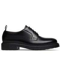 Fabi - Klassische Schwarze Leder Derby Schuhe - Lyst