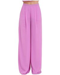 SIMONA CORSELLINI - Broeken ,Roze ,Polyester Polyester Broek - Lyst