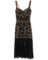 Self-Portrait - Robe Mi-Longue En Dentelle - Lyst