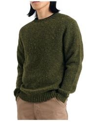 Norse Projects - Truien & Vesten ,Groen ,Wol Birnir Geborsteld Lamswol - Lyst