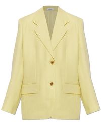 Versace - Jassen ,Geel ,Wol Wol-Linnen Blazer - Lyst