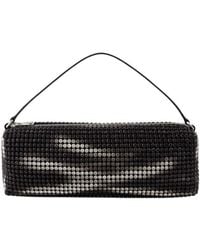 Alexander Wang - Schwarze mesh shopper tasche mit kristallen - Lyst