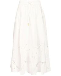 Zimmermann - Mahon Geborduurde Midi Rok - Lyst