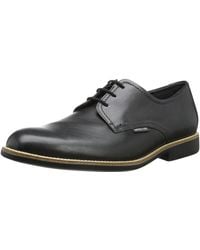 Mephisto - Zwarte Leren Veterschoen Voor - Lyst
