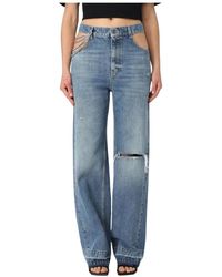 Stella McCartney - Jeans Mit Ketten-Detail Und Weitem Bein - Lyst