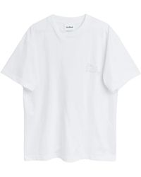 Soulland - Tops ,Wit ,Katoen Kralen Logo T-Shirt - Lyst