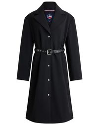 Fusalp - Jassen ,Zwart ,Leer Daimee Belt Coat - Lyst