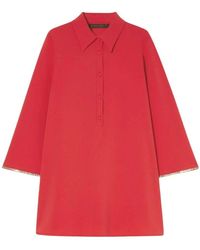 Marina Rinaldi - Elegante Bluse Mit Dekorativen Steinen - Lyst