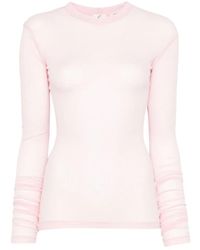 BITE STUDIOS - Hellrosa langarm baumwoll t-shirt - Lyst