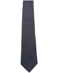 Canali - Accessoires ,Blauw ,Geometric Pointed Tip Tie - Lyst