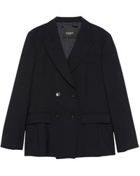 Seventy - Jassen ,Blauw ,Leer Single-Breasted Blazer - Lyst