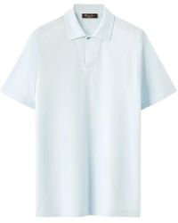 Loro Piana - Tops ,Blauw ,Katoen Pietro Polo Shirt - Lyst