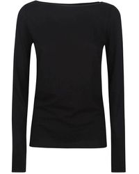 Majestic Filatures - Kaschmir baumwolle schwarze t-shirts und polos - Lyst