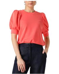 Minus - Livana T-Shirt Koraal - Lyst