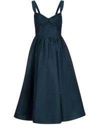 Zimmermann - Rebellion Drape Midi Jurk - Lyst