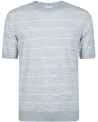 Eleventy - Truien & Vesten ,Grijs ,Wol Maglia Girocollo Mezza Manica - Lyst